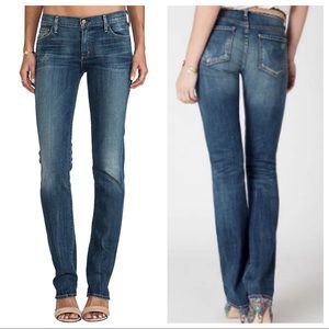 Citizens of Humanity Ava Low Rise Straight Leg Jeans Medium Dark Blue Wash 29